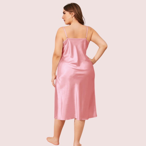 Solid Satin Slip Dress for 4XL 5XL Women - Image 7