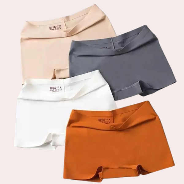 Women's Seamless Ice Silk Boyshorts Panties (4pcs) - Image 4