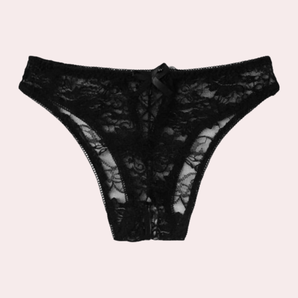 2 Pack Sexy Floral Lace Crotchless panty - Image 3
