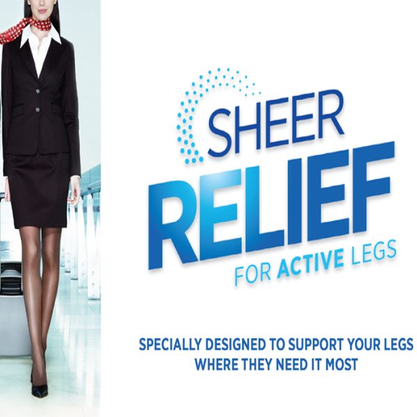 Warner's Sheer Relief For Active Legs Travel Support Pantyhose - Image 2
