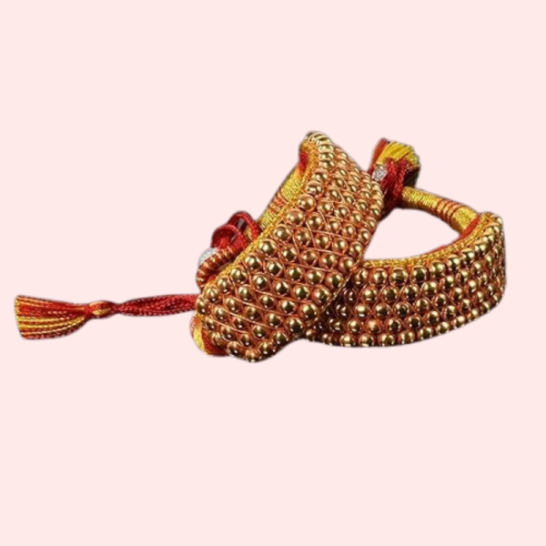 Copper Brass Golden Moti Pocchi Bracelet - Image 3