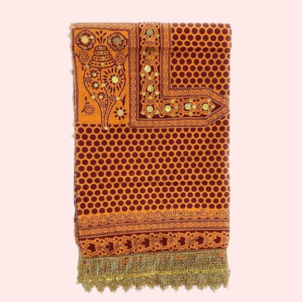 Fashion & Heritage Women’s Solid Cotton Pichora – Elegant Dupatta - Image 3