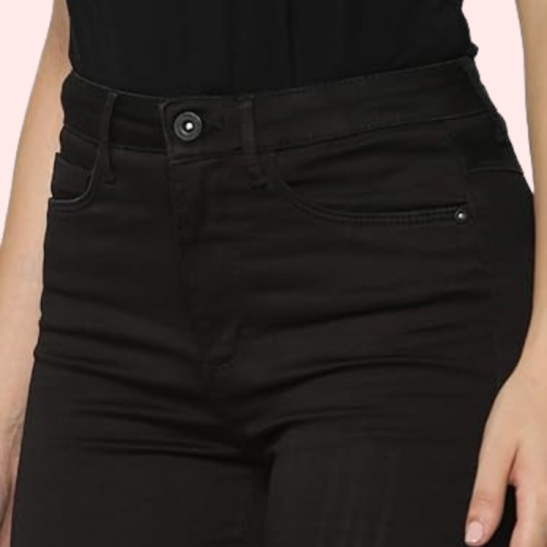 Women's Classic High Waist Royal Black Skinny Jeans - Image 5