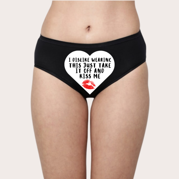 Take It Off and Kiss Me Naughty Text Panty - Image 2