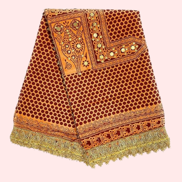 Fashion & Heritage Women’s Solid Cotton Pichora – Elegant Dupatta - Image 4
