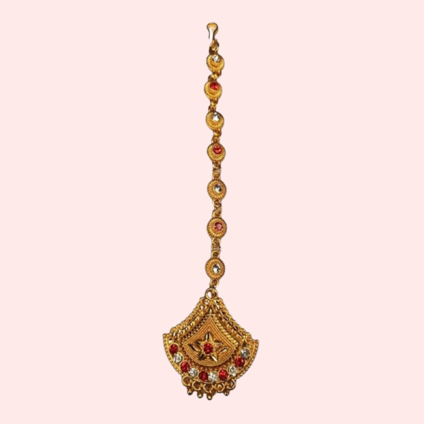 Kumauni Guloband with Nath & Mangtika – Bridal Gold Jewelry Set - Image 4