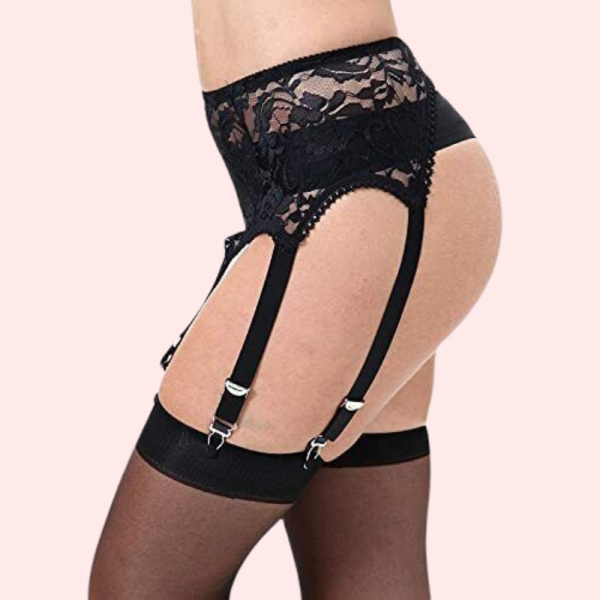 Lace Garter Belt with Six Straps- Sexy Lingerie - Image 2