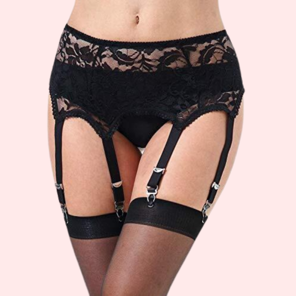 Lace Garter Belt with Six Straps- Sexy Lingerie - Image 3