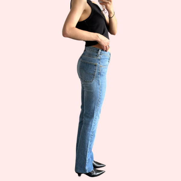 Women's Light Blue High Waist Denim Jeans - Image 3