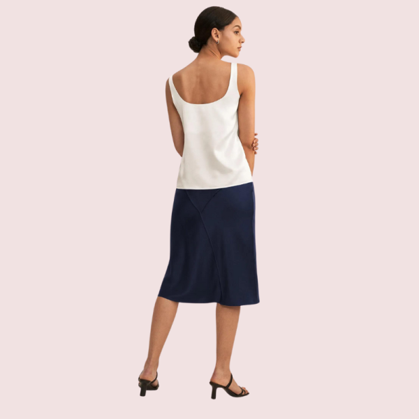 Elegant Lace Trimmed Silk Camisole Top - Image 5