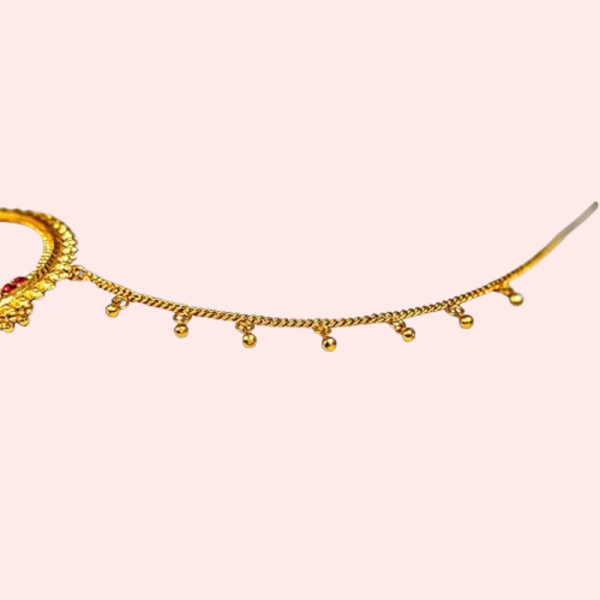 Uttarakhandi Gold Plated Round Nath - Image 3