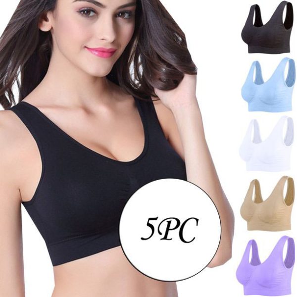 5 pack medium impact Comfort Sports Bras - Image 4