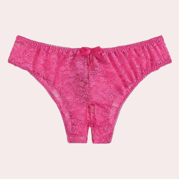 2 Pack Sexy Floral Lace Crotchless panty - Image 2