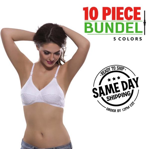 Clearance sale Pack of 10 cotton summer bras - Image 2