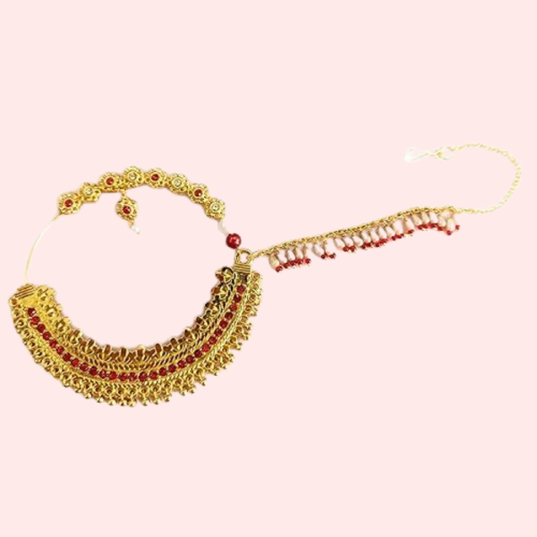 Elegant Gold-Plated Garhwali Nath – Big Size Tradition - Image 3