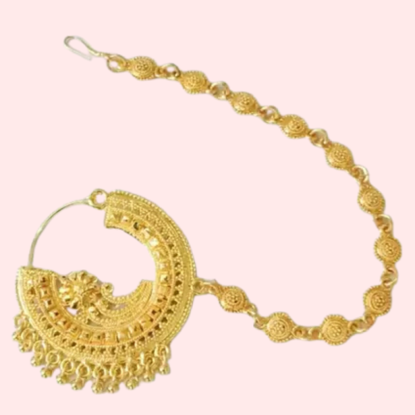 Uttarakhandi Round Nath Gold Plated Accessory - Image 2