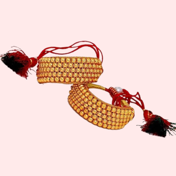 Copper Brass Golden Moti Pocchi Bracelet - Image 2