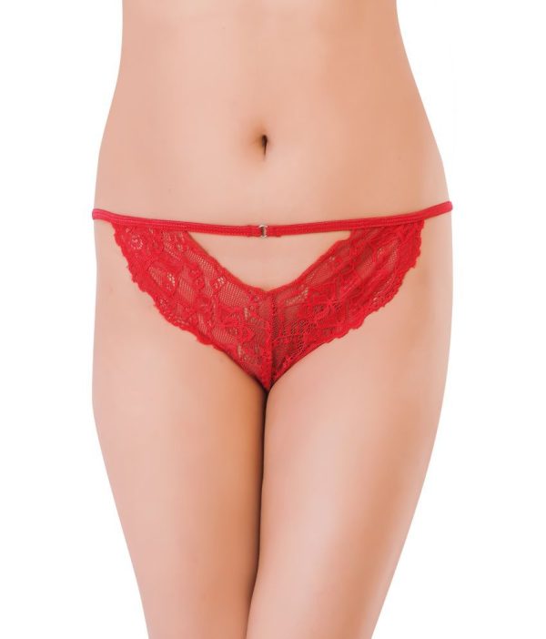 Beautiful Lace Red Women's Cheekies ( Pack of 1 ) - Image 2