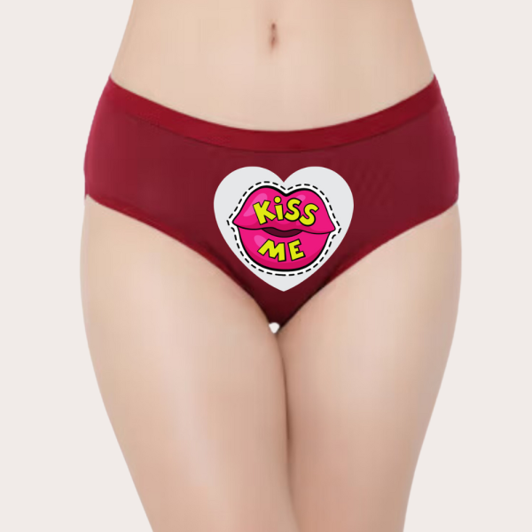 Kiss Me" Printed Panty For Her - Image 2