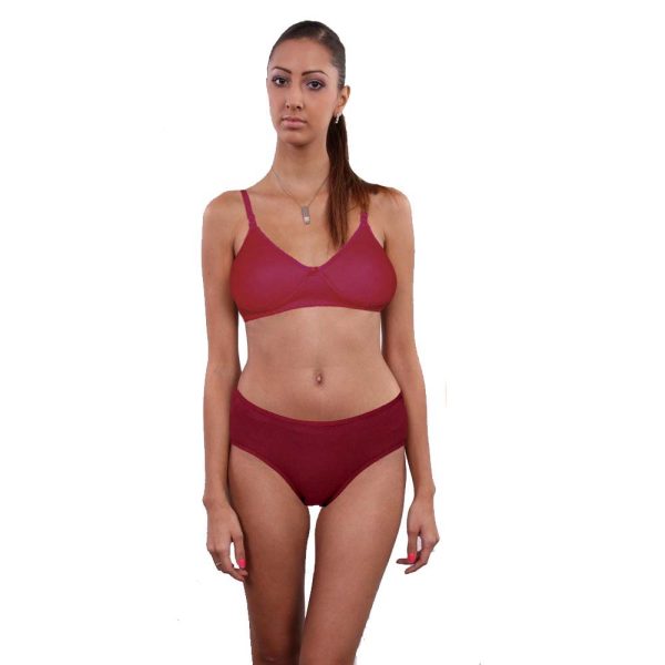 Organic Cotton Brown Bra Panty Set For Humid Weather - Image 2