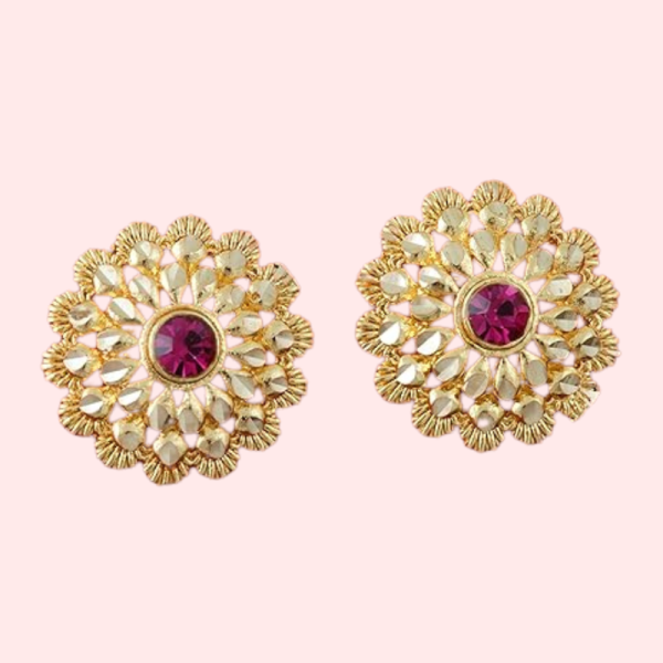 Traditional Gold Finish Earrings Set – Pack of 4 for Women - Image 2